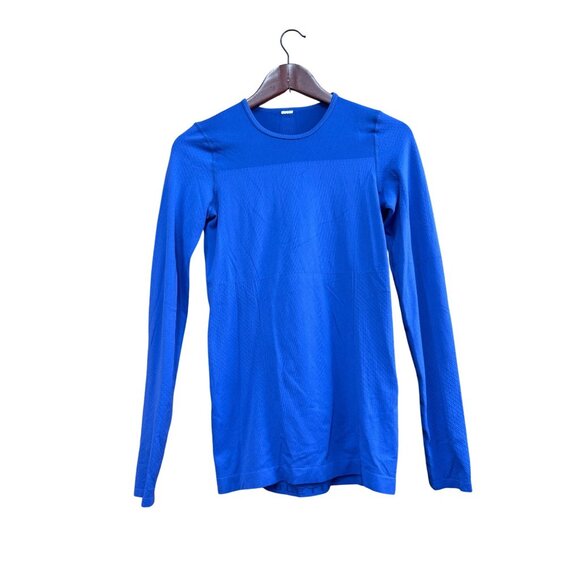 Fabletics Long Sleeve Blue Seamless Shirt S - Picture 1 of 6